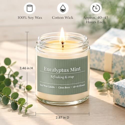 Scented Candles Gift Set,6 Pack Spring Summer Soy Wax Aromatherapy Candles
