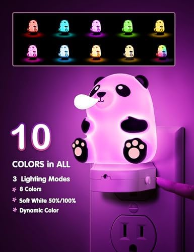 L LOHAS LED Night Light for Kids, 3D Cute Night Light Plug in