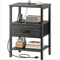 SUPERJARE Nightstand with Charging Station, USB-C Port, Bedside Table