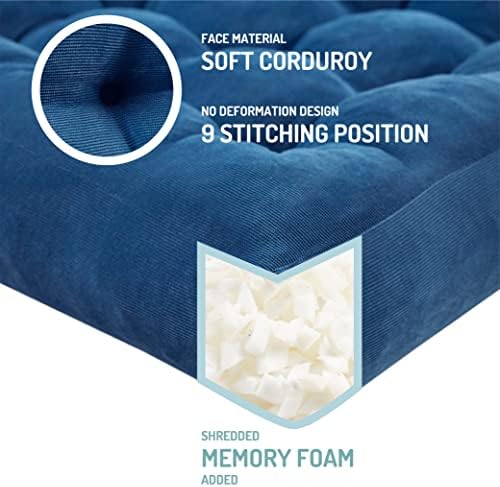 Floor Pillows Set of 6, Large Meditation Cushion for Adults, 22 Inch Square