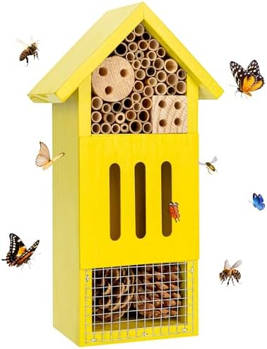 UUMENHA Bee House Bug Hotel & Butterfly House, Wooden Ladybug House