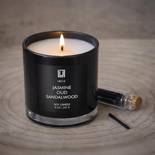 Lulu Candles Santal Scented Soy Candle 9 Oz Sandalwood Amber Home Fragrance