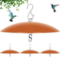 13" Hummingbird Feeder Shade Cover,Bird Feeder Dome Rain Guard,Smart Bird Feeders Umbrella,Squirrel Proof for Shepherd's Hook Outdoors (Terracotta), 4 Pack