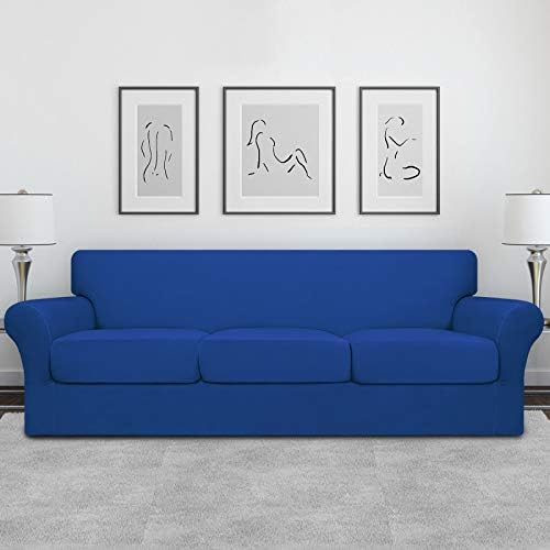 Easy-Going 4 Pieces Oversized Stretch Couch Cover for Dogs Washable