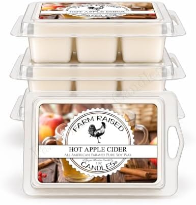 Hot Apple Cider Soy Wax Melts - USA Farmed - 4 Pack, 12 Ounces