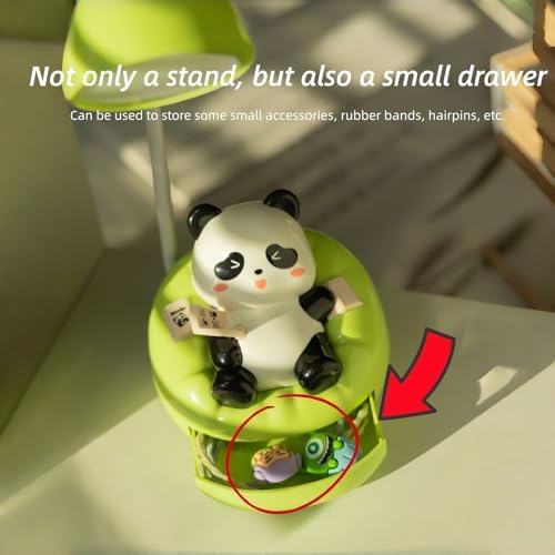 Sofa Panda Night Light with Phone Stand, Storage & 3-Level Warm Glow(pink)