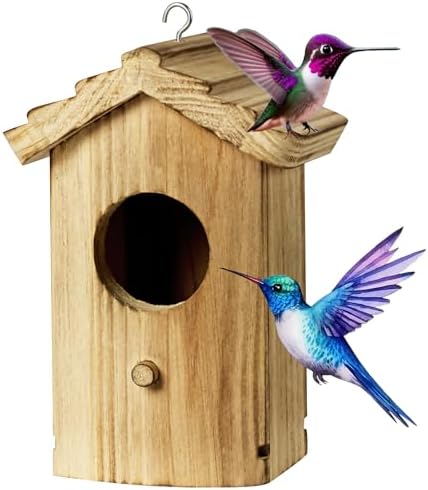 Mini Wooden Birdhouse with Removable Bottom