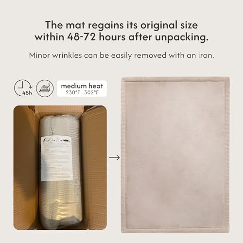 Hakuna Matte CloudSoft Baby Play Mat for Floor 47" x 67" Beige