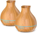 Aromatherapy Essential Oil Diffuser,2 PCS Humidifier with 550ml Lasting Mist Output Waterless Auto-Off Ultrasonic Diffusers 7 Color LED Lights Cool Mist Humidifier for Large Room, Home