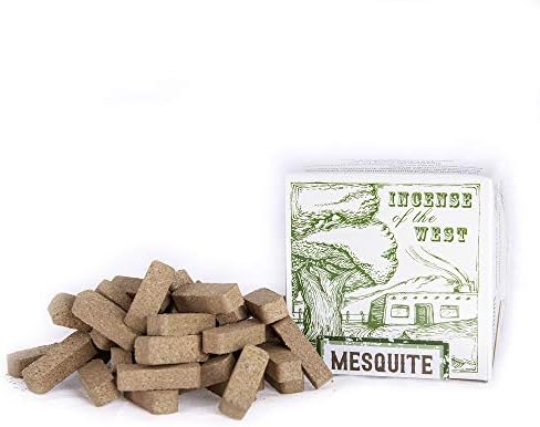 Incienso de Santa Fe - Mesquite Natural Wood Incense Bricks Without Holder, 40 Count - Made in the USA