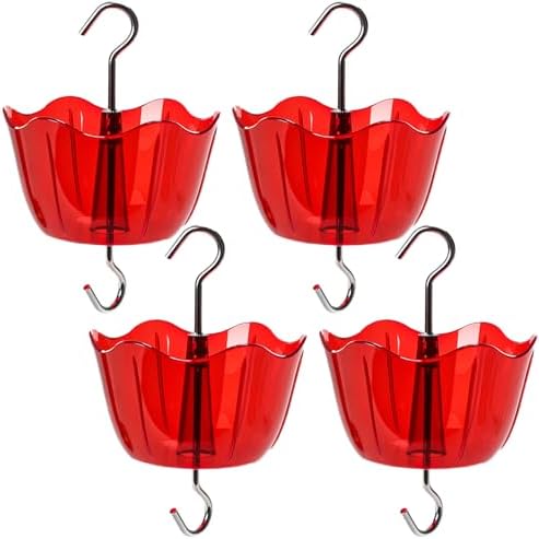 Ant Moat for Hummingbird Feeders 4 Pack,5 oz High Capacity，Suitable for Outdoor Patio Hanging Feeder, Garden Decoration, Sturdy and Leak-Proof(Bottle not Included