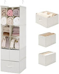 GRANNY SAYS Hanging Closet Organizer with 3 Drawers & 10 Cubicles, Beige