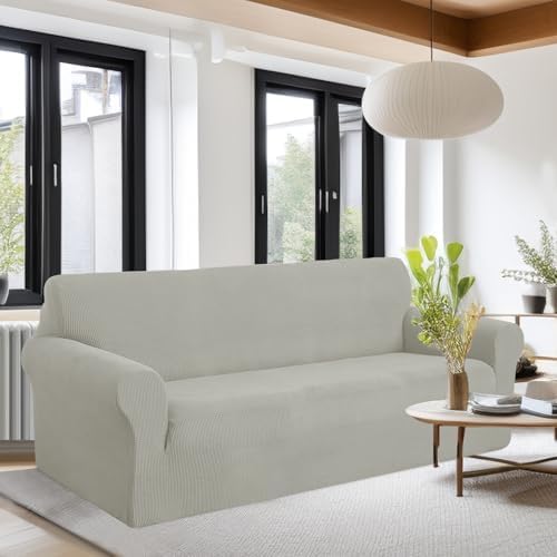 U-NICE HOME Oversized Stretch Couch Cover Slipcover, Taupe
