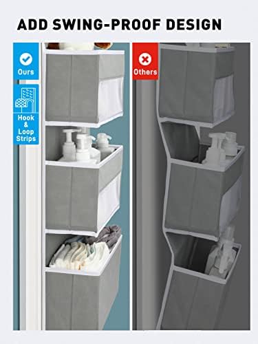 Yecaye Over the Door Storage Organizer for Nursery Closet 6 Tier Grey