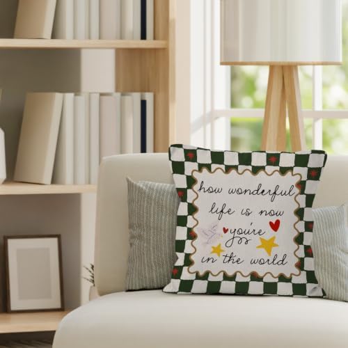 Inspirational Boy Girl Nursery Kids Room Throw Pillow Cover 18x18