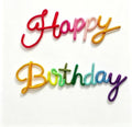 Rainbow Happy Birthday Sign Knitted Wire Words Birthday Wall Hanging Decor