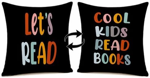 Rusenbao Kids Classroom Reading Corner Decor Throw Pillow Covers 18 x 18