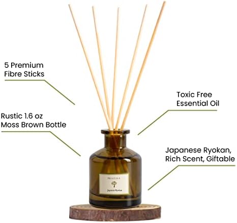 PRISTINE Japanese Ryokan/Inspired by Shang Hotel Reed Diffuser for Home | Fresh Lavender, Moroccan Amber Reed Diffuser Set, Oil Diffuser & Reed Diffuser | Home & Office Decor | Fragrance Gift