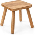 Youeon 12 Inch Square Solid Wooden Step Stool, Non-Slip One Step Stool for Adults, Holds up to 300 Lbs, Portable & Sturdy, Footstool for Bedroom, Bathroom, Kitchen, Easy to Assemble