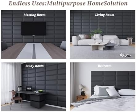 Peel and Stick Upholstered Headboard Full Size, 6 Panels