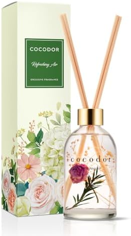 COCODOR Herbarium Reed Diffuser/Refreshing Air/6.7oz(200ml)/ Fragrance Scent Essential Oil Stick Diffuser Set for Bedroom Bathroom Home Décor