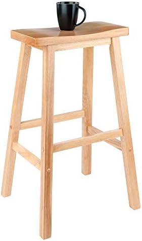 Winsome Satori Saddle Seat Bar Stool, Natural, 29"