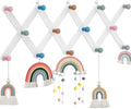 Suzile Kids Coat Rack Wall Mount Expandable Accordion, Morandi Color