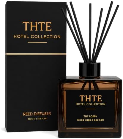 Hotel Reed Diffuser Set, 6.7 fl oz, Sea Salt and Coastal Sage with Grapefruit, Seaweed and Ambrette, Long-Lasting Coastal Home Fragrance for Bedroom, Living Room and Office