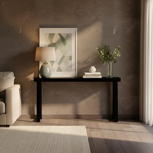Plank+Beam Classic Console Table, 66 Inch, Black