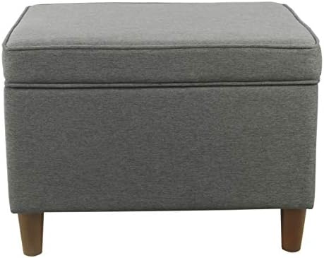 Spatial Order 24" Dinah Collection Storage Ottoman - Cool Light Gray