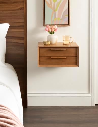 Kate and Laurel McCutcheon Two-Drawer Floating Side Table with Storage