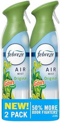 Febreze Air Mist, Air Freshener Spray, Odor Fighting Room Spray, Deodorizer for Home Bathroom Kitchen Office Apartment Dorm Room Classroom, Gain Original Scent, 8.1oz, (Pack of 2)
