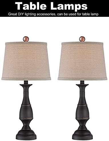 2 Pcs Lamp Finials, Ball Shaped Tawny Crystal Glass with Bronze Finish Screw Knob Base for Lamp Shade Top Cap, Decoration Accessories for Table and Floor Lamps (2 Inches Tall)