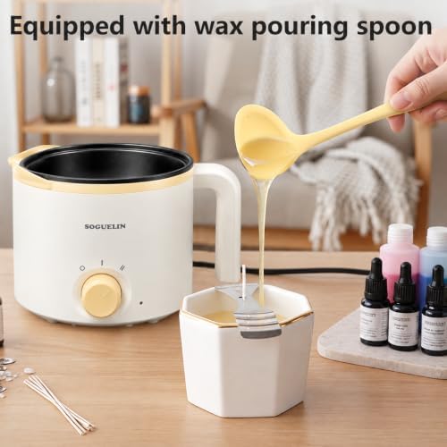 SOGUELIN Wax Melting Pot for Candle Making with Pouring Spout