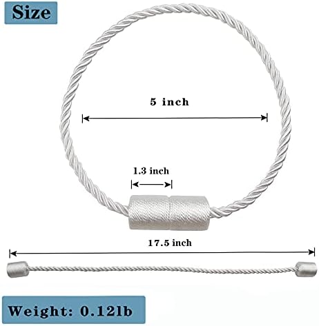 Magnetic Curtain Tiebacks Holdbacks Decorative Tie Backs for Windows Porlau