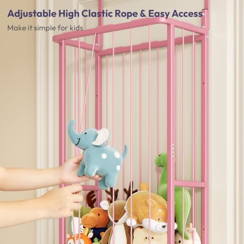 Stuffed Animal Storage, Wall & Door Mounted Plush Toy Organizer