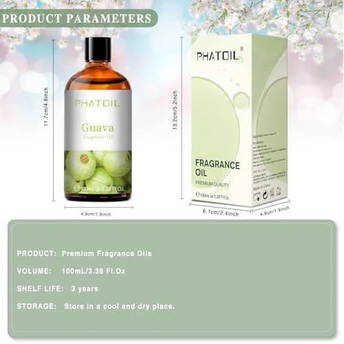 PHATOIL Guava Fragrance Oil for Diffuser Aromatherapy 3.38FL.OZ