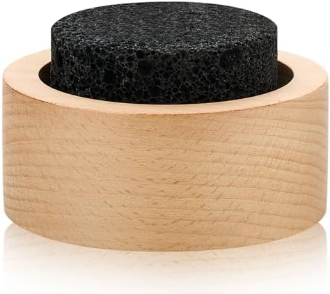 Chunful 1 Pcs Lava Rock Passive Diffuser for Essential Oils, Beech Wood