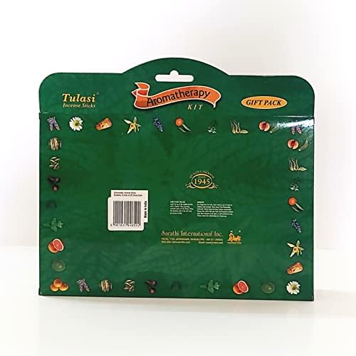 Tulasi Premium Aromatherapy Incense Sticks - Energising, Relaxing, Refreshing, Sensuality, Meditation & Stress Relief Mixed Scents, Hand Rolled with Natural Oils 120 Incense Sticks, 6 in 1 Gift Pack
