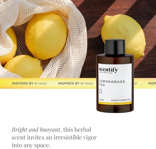 Scentify Lemongrass Tea Aroma Oil Refill for Diffusers, 100ml / 3.38 fl oz