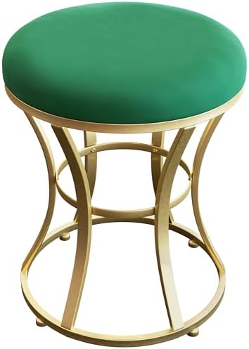 Vanity Chair, Small Velvet Vanity Stool & Ottoman Bench for Bathroom, Dorm