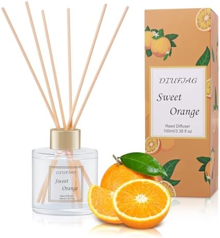 100ml Scent Diffuser with 6 Fiber Sticks, 3.5 oz Reed Diffuser Set