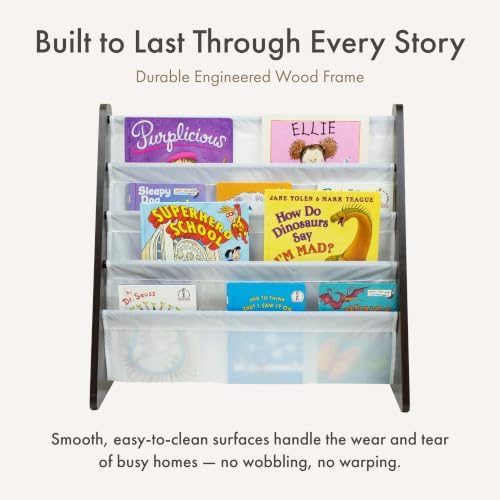 Humble Crew Kids Bookshelf, Montessori Front Facing Toddler Bookcase 4 Tier