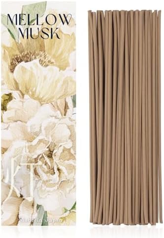 White Musk Luxury Japanese Incense Sticks 60sticks Mellow Musk Bergamot Vanila Coreless Low Smoke Natural Charcoal Free Non Toxic Aromatherapy Meditation Calming Stress Relief Relaxation Yoga TOMORI