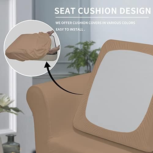 Easy-Going 2 Pieces Stretch Sofa Slipcover for Armchair Washable