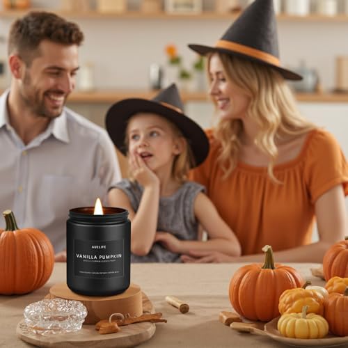 Auelife Fall Candle Set for Home Scented, Soy Wax, 4 Pack 28 oz
