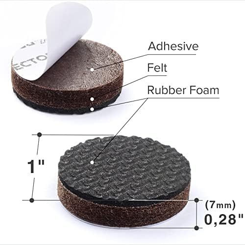 Non Slip Furniture Pads 36 pcs 1" X-Protector - Premium Furniture Grippers