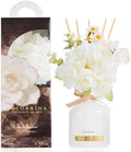 Gardenia Reed Diffuser Set with Flowers, 6.76 fl oz