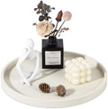 Silicone Bathroom Tray Coffee Table Decor Perfume Organizer, 12" Beige