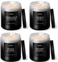 AOOVOO Scented Candles Set - 4 Pack Men Candles for Home Scented